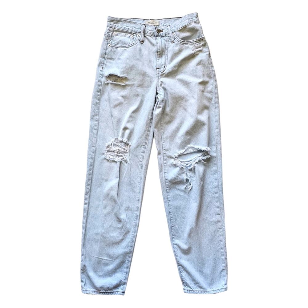 Madewell The Slouchy Boy Jean Distressed Relaxed Fit in Wrightlane Wash Size 23